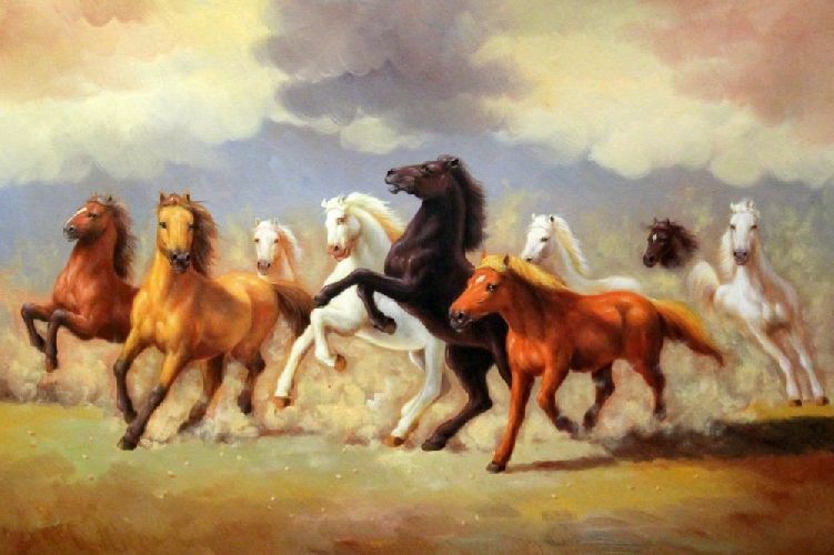 Картина "Лошади" Цена: 14400 руб. Размер: 90 x 60 см.
