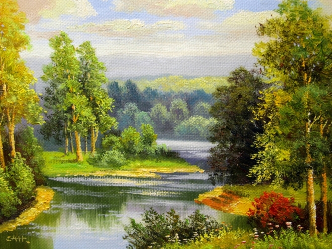 Картина "Маленький пейзаж" Цена: 5500 руб. Размер: 40 x 30 см.