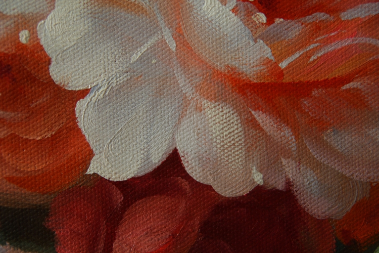 Картина "Море цветов" Цена: 12800 руб. Размер: 90 x 60 см. Увеличенный фрагмент.