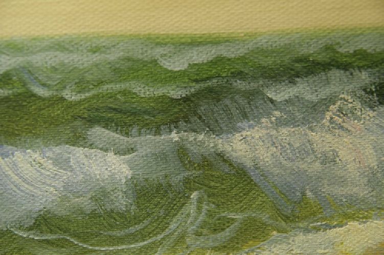 Картина "Морская волна" Цена: 10300 руб. Размер: 90 x 60 см. Увеличенный фрагмент.