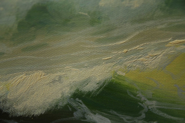 Картина "Морской закат" Цена: 6900 руб. Размер: 50 x 60 см. Увеличенный фрагмент.