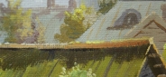 Картина "Московский дворик" Цена: 17100 руб. Размер: 60 x 50 см. Увеличенный фрагмент.
