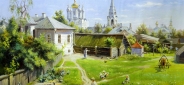 Картина маслом "Московский дворик" - Поленов Цена: 24500 руб. Размер: 90 x 60 см.