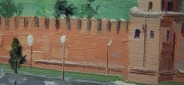 Картина "Московский Кремль" Цена: 5000 руб. Размер: 25 x 20 см. Увеличенный фрагмент.
