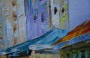 Картина "Московский переулок" Цена: 13500 руб. Размер: 90 x 60 см. Увеличенный фрагмент.