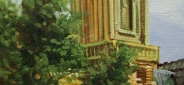 Картина "Мостик над каналом" Цена: 9700 руб. Размер: 50 x 60 см. Увеличенный фрагмент.