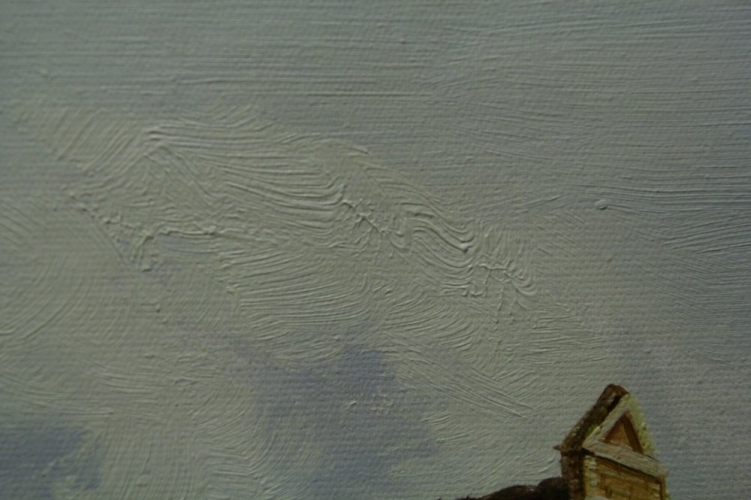 Картина "Мостик над каналом" Цена: 9700 руб. Размер: 50 x 60 см. Увеличенный фрагмент.
