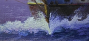 Картина "На морских просторах" Цена: 9000 руб. Размер: 60 x 50 см. Увеличенный фрагмент.