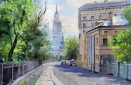 Картина "На московской улочке" Цена: 4900 руб. Размер: 25 x 20 см.