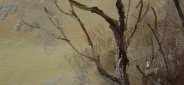 Картина маслом "Настоящая зима" Цена: 6500 руб. Размер: 50 x 60 см. Увеличенный фрагмент.