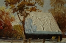 Картина "Нежная зима" Цена: 5500 руб. Размер: 25 x 20 см. Увеличенный фрагмент.