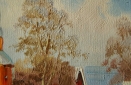 Картина "Нежная зима" Цена: 5500 руб. Размер: 25 x 20 см. Увеличенный фрагмент.