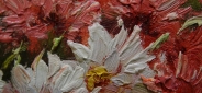 Картина "Нежные цветы" Цена: 8500 руб. Размер: 50 x 60 см. Увеличенный фрагмент.