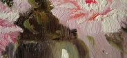 Картина "Нежный букетик" Цена: 4500 руб. Размер: 40 x 30 см. Увеличенный фрагмент.