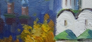Картина "Новодевичий монастырь" Цена: 19800 руб. Размер: 70 x 50 см. Увеличенный фрагмент.