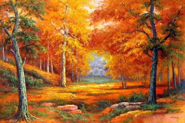Картина "Осень" Цена: 16100 руб. Размер: 90 x 60 см.