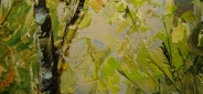 Картина "Осенний бульвар" Цена: 6000 руб. Размер: 60 x 50 см. Увеличенный фрагмент.