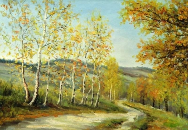 Картина "Осенняя дорога" Цена: 5500 руб. Размер: 60 x 40 см.