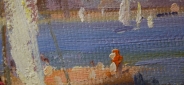 Картина "Отдых в Крыму" Цена: 6900 руб. Размер: 40 x 30 см. Увеличенный фрагмент.