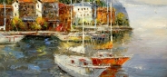 Картина "Пара яхт" Цена: 5500 руб. Размер: 60 x 50 см.