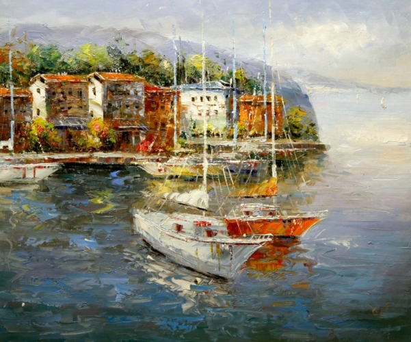 Картина "Пара яхт" Цена: 5500 руб. Размер: 60 x 50 см.