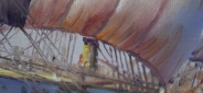 Картина "Паруса надежды" Цена: 8500 руб. Размер: 60 x 50 см. Увеличенный фрагмент.