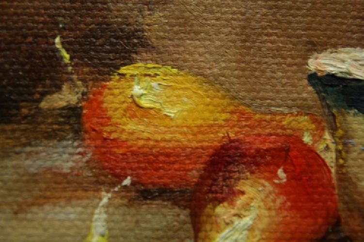Картина "Перчики" Цена: 4200 руб. Размер: 25 x 20 см. Увеличенный фрагмент.