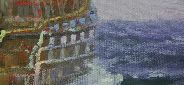 Картина "Фрегат в море" Цена: 11200 руб. Размер: 90 x 60 см. Увеличенный фрагмент.