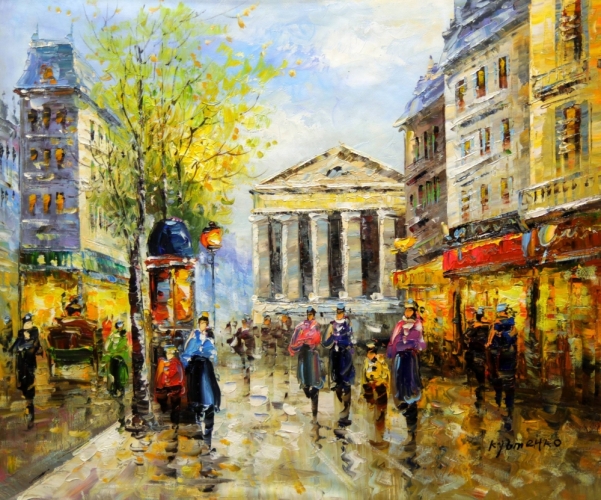 Картина маслом "Площадь в Париже" Цена: 6000 руб. Размер: 60 x 50 см.