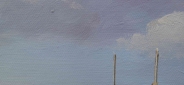 Картина "Портовая жизнь" Цена: 18600 руб. Размер: 120 x 60 см. Увеличенный фрагмент.