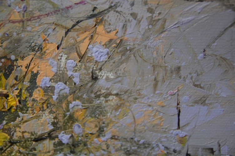 Картина "Прогулка по набережной" Цена: 15000 руб. Размер: 120 x 60 см. Увеличенный фрагмент.