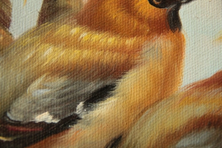 Картина "Птицы" Цена: 5700 руб. Размер: 30 x 40 см. Увеличенный фрагмент.