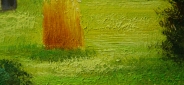 Картина маслом "Речка" Цена: 8100 руб. Размер: 70 x 50 см. Увеличенный фрагмент.