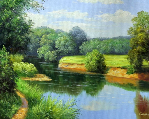 Картина "Речные заводи" Цена: 7500 руб. Размер: 50 x 40 см.