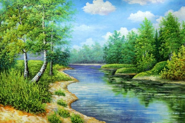Картина "Река" Цена: 6900 руб. Размер: 90 x 60 см.