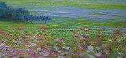 Картина "Ромашки на лугу" Цена: 9800 руб. Размер: 70 x 50 см. Увеличенный фрагмент.