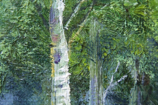 Картина "Ромашки на лугу" Цена: 9500 руб. Размер: 70 x 50 см. Увеличенный фрагмент.