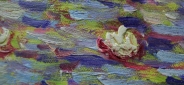Картина "Розовые кувшинки" Цена: 10000 руб. Размер: 60 x 90 см. Увеличенный фрагмент.