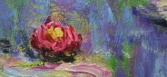 Картина "Розовые кувшинки" Цена: 10000 руб. Размер: 60 x 90 см. Увеличенный фрагмент.