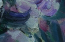 Картина "Розы и клематис" Цена: 6700 руб. Размер: 50 x 60 см. Увеличенный фрагмент.