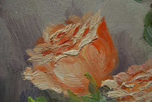 Картина "Розы" Цена: 9500 руб. Размер: 50 x 60 см. Увеличенный фрагмент.