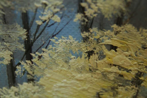 Картина "Наша зима" Цена: 9000 руб. Размер: 60 x 50 см. Увеличенный фрагмент.