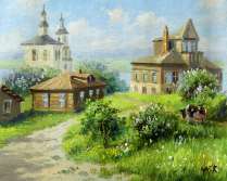 Картина "Русское село"
