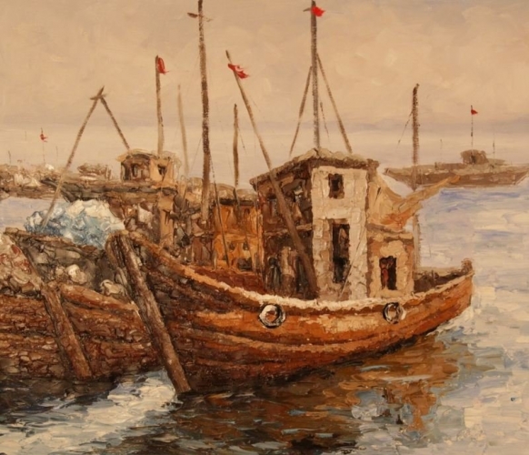 Картина "Рыбацкий баркас" Цена: 10800 руб. Размер: 60 x 50 см.