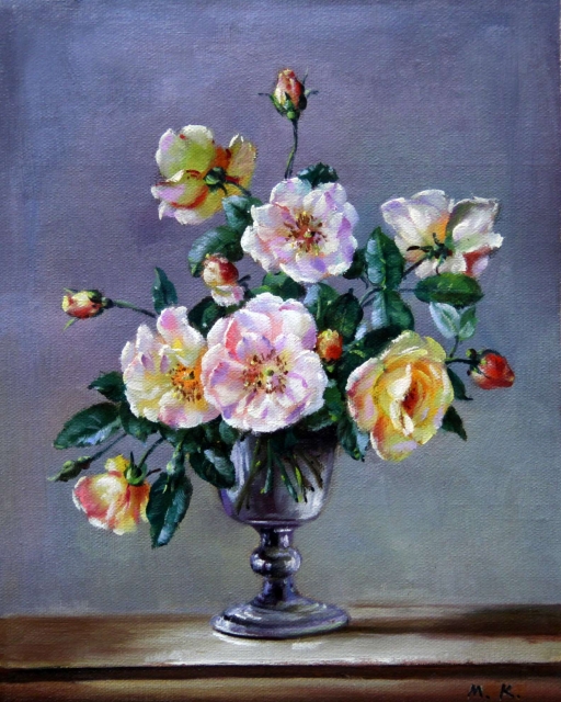 Картина "Шикарные розы" Цена: 6000 руб. Размер: 20 x 25 см.