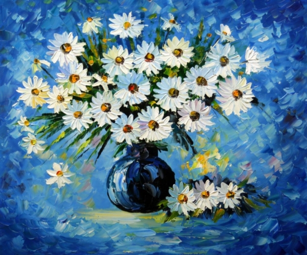 Картина "Синие Ромашки" Цена: 7500 руб. Размер: 60 x 50 см.