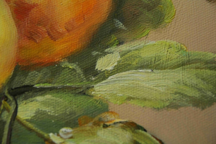 Картина "Сладкая груша" Цена: 7600 руб. Размер: 30 x 80 см. Увеличенный фрагмент.