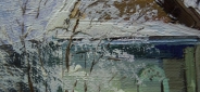 Картина "Снежное утро" Цена: 5500 руб. Размер: 25 x 20 см. Увеличенный фрагмент.