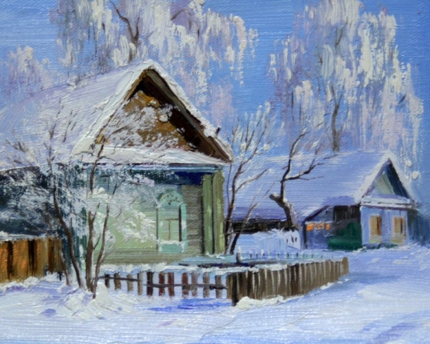 Картина "Снежное утро" Цена: 5500 руб. Размер: 25 x 20 см.