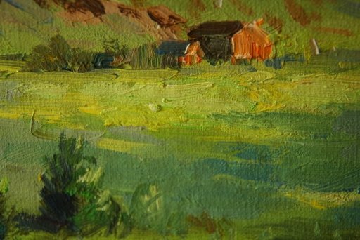 Картина "Солнечная поляна" Цена: 4900 руб. Размер: 25 x 20 см. Увеличенный фрагмент.